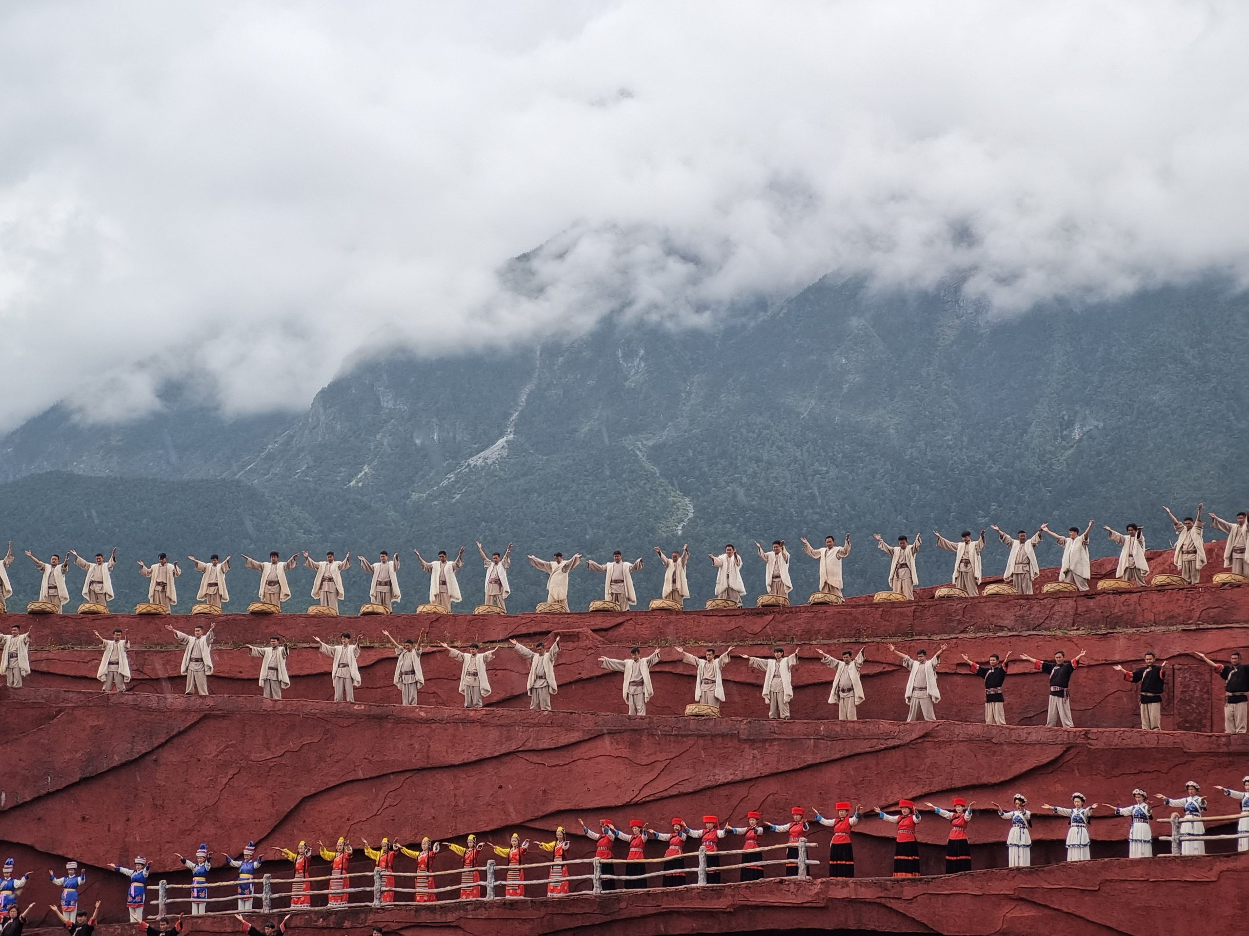 Day 3 : Lijiang Impression Lijiang live performance with mountain backdrop