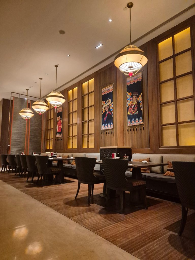 Cloudtop Cafe at Shangri-La Hotel Lhasa early in the morning