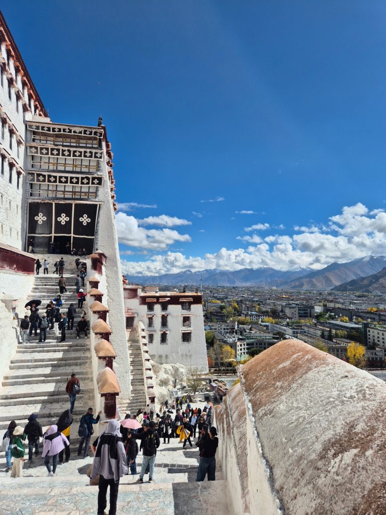 Climbing the steps of Potala Palace