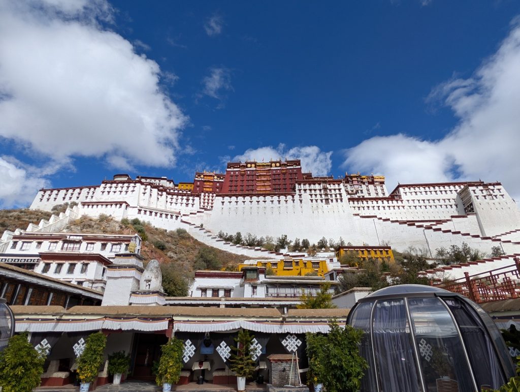 Potala Palace viewed from cafe in Lhasa