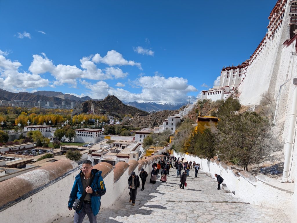 Climbing the steps of Potala Palace