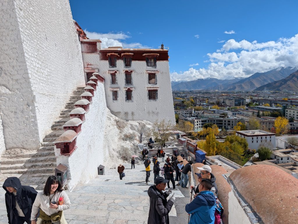 Climbing the steps of Potala Palace