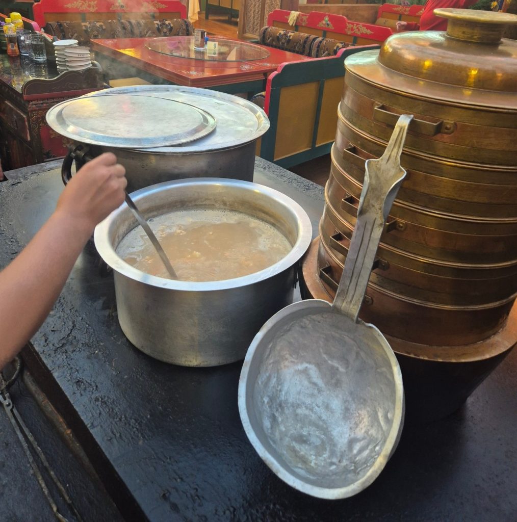 Tsampa at Tibetan restaurant in Tibet