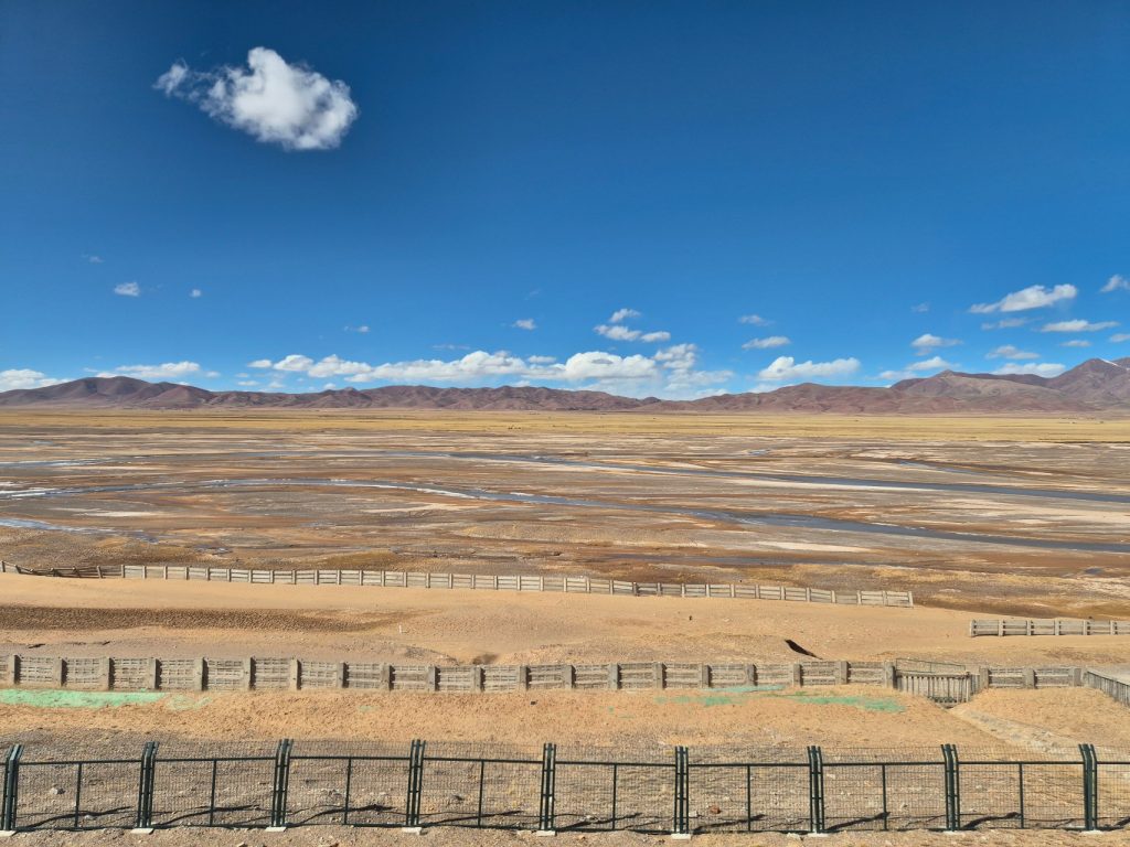 Tibetan Plateau scenery from Qinghai–Tibet Railway window