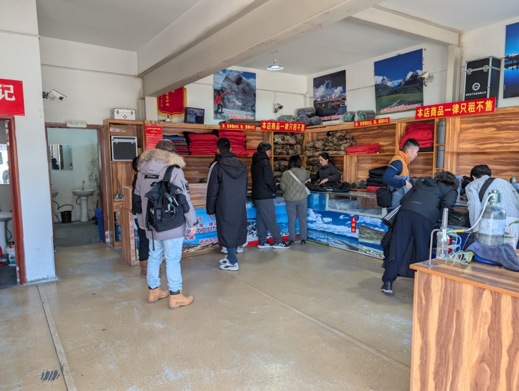Inside an oxygen rental shop in Tibet