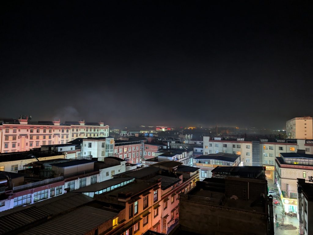 View from room at Shigatse Qomo Langzong Urcove Hotel
