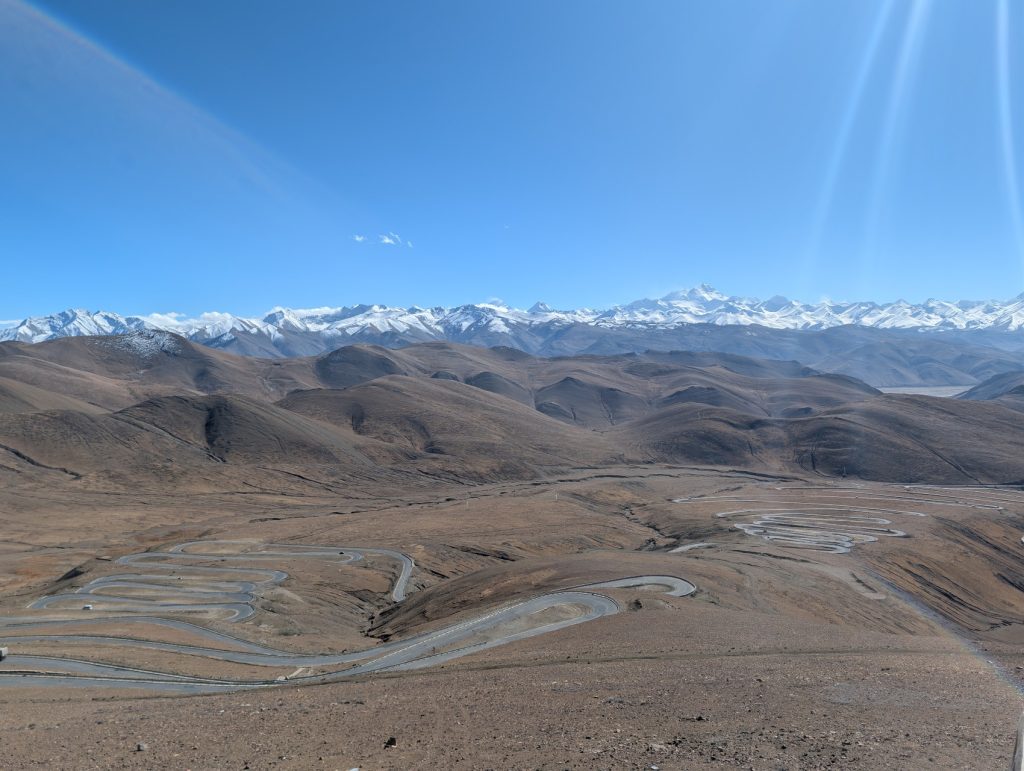 Mount Everest viewed from Gyawu La Pass at 5,200 metres