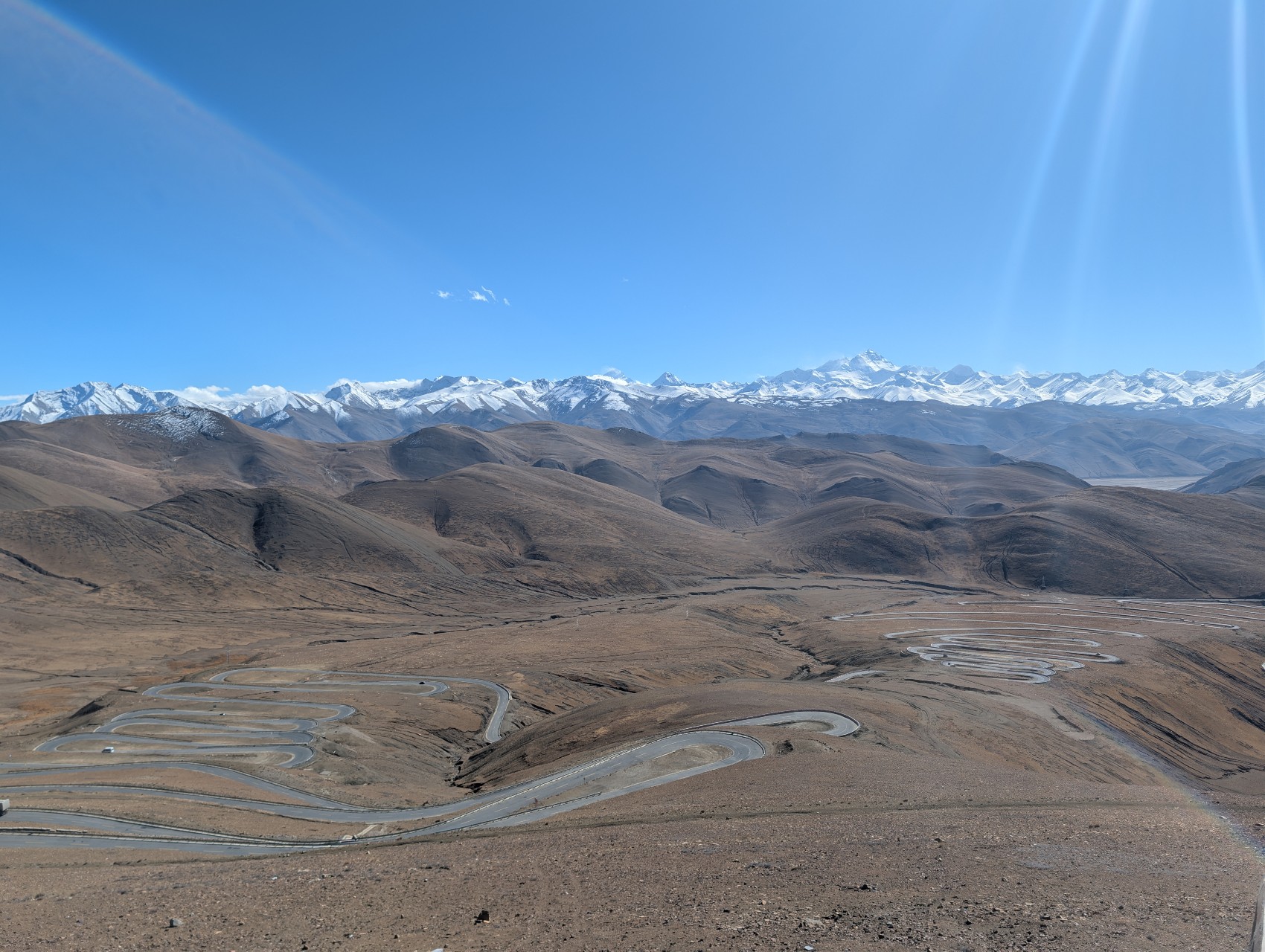 Mount Everest viewed from Gyawu La Pass at 5,200 metres